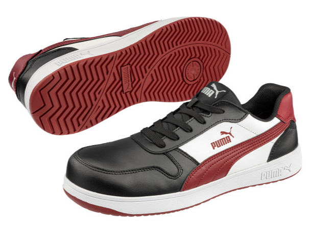 SCARPE ANTINFORTUNISTICHE PUMA SAFETY – FRONTCOURT BLK/WHT/RED S3L ESD-image